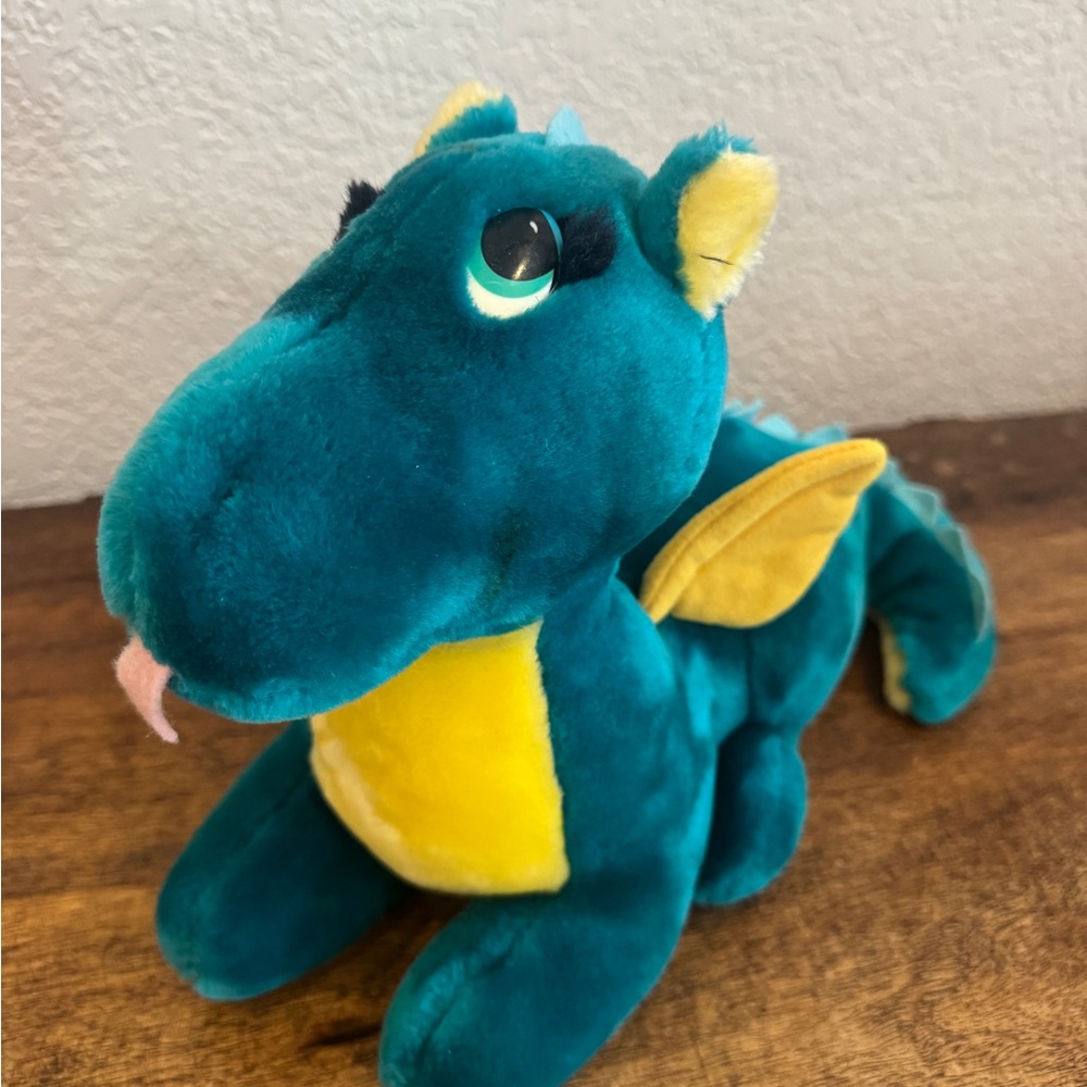 Fun Farm Dakin 1987 Vintage Green Plush Puff The Magic Dragon 16" Stuffed Toy